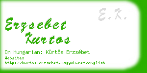 erzsebet kurtos business card